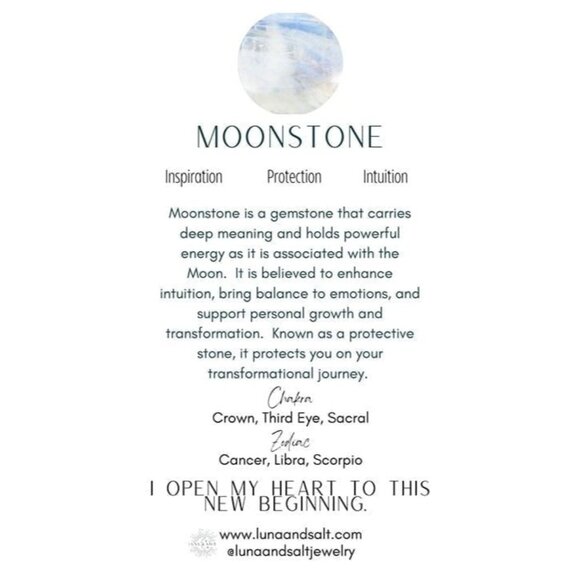 Stunning Moonstone Pendant Necklace 18K WATERPROOF Gold Chain with Toggle Clasp - Picture 9 of 12